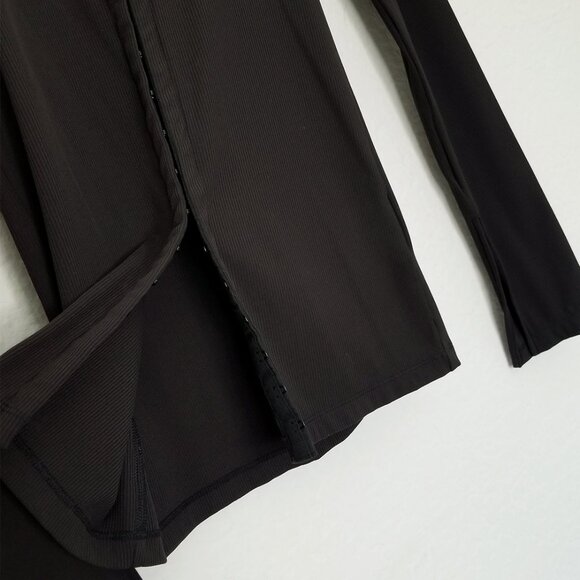 Danz New York FIR Hook & Eye Long Sleeve Top with Front Tie Slit Long Sleeves 38 - Picture 14 of 16